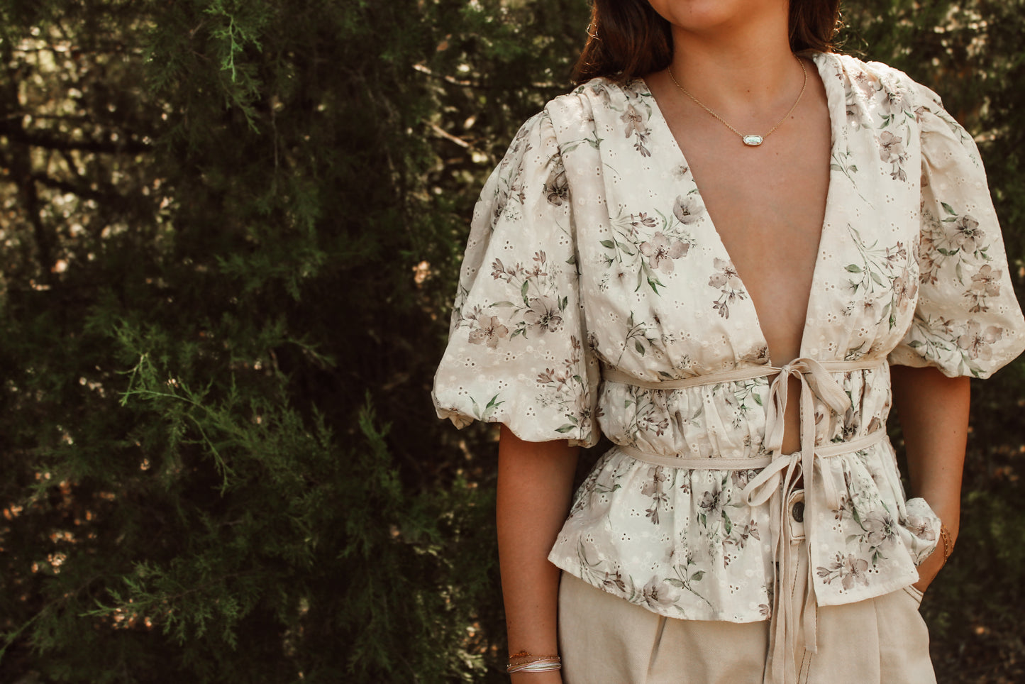 Peplum Bloom Top
