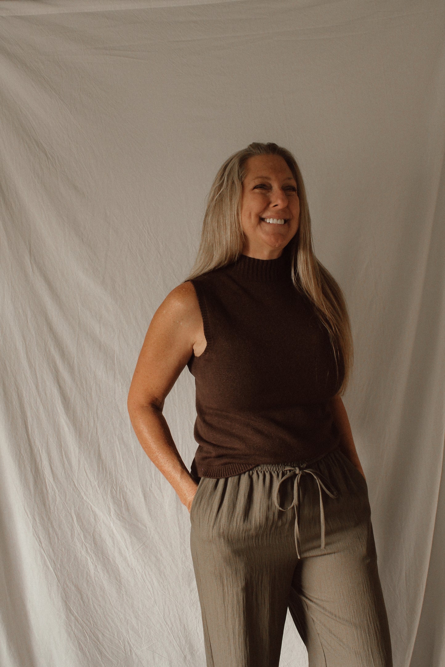 Mocha Knit Sleeveless Top