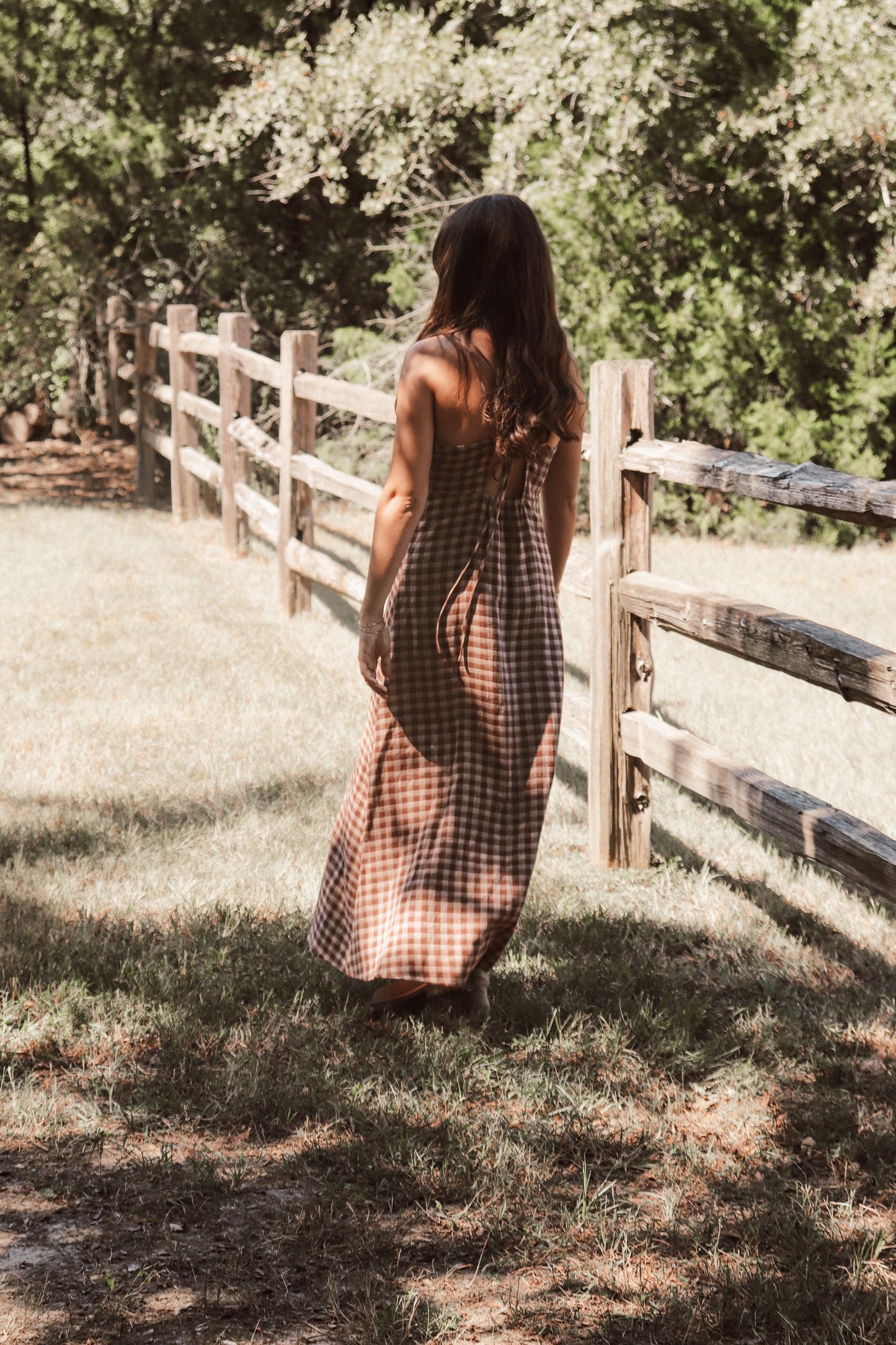 Chestnut Check Dress