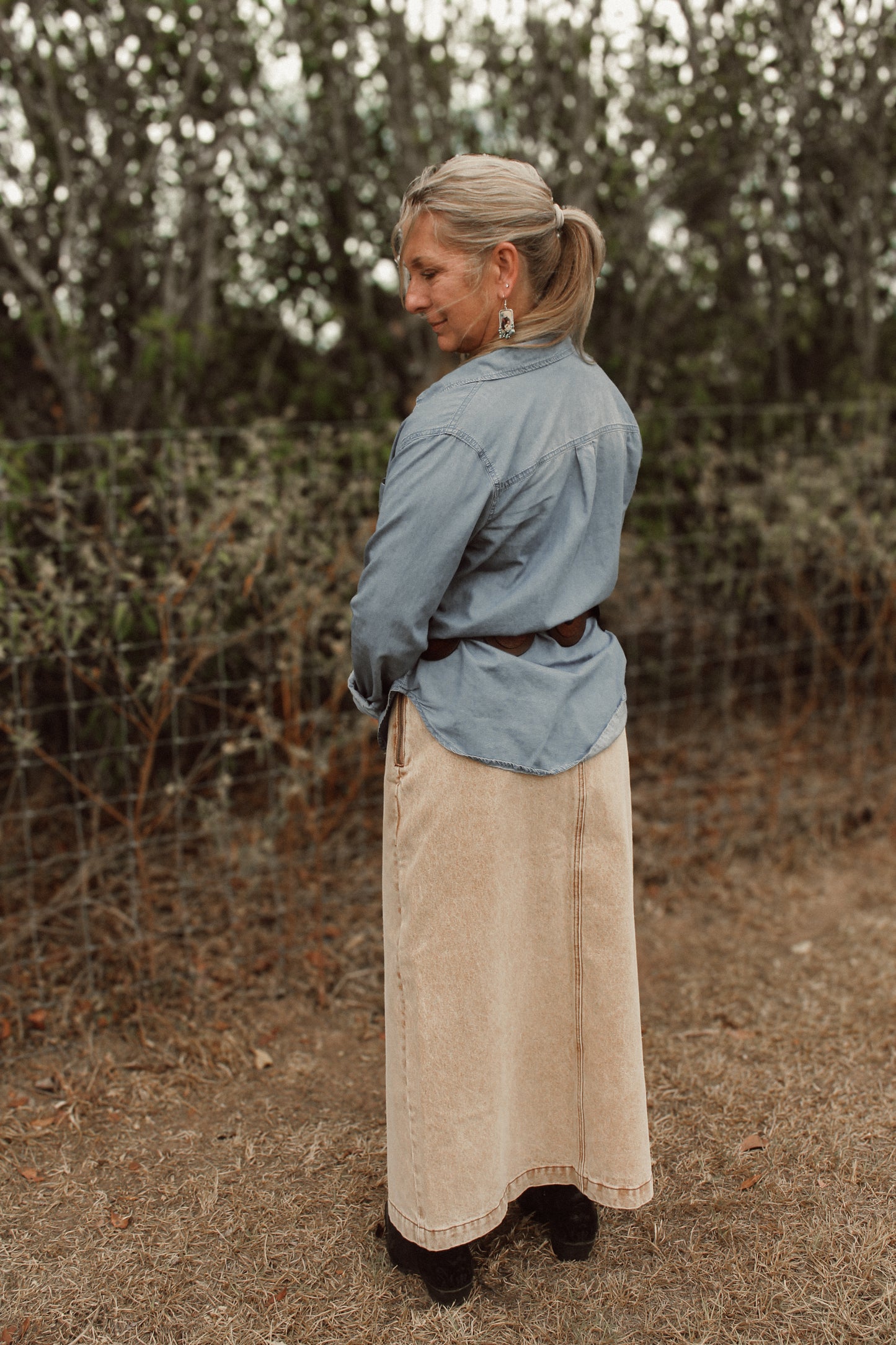 Vintage Button Midi