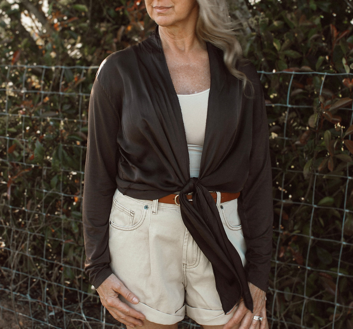 Sable Tie Blouse