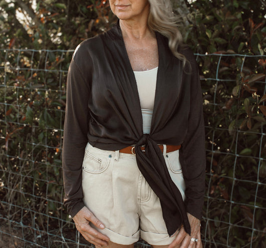 Sable Tie Blouse