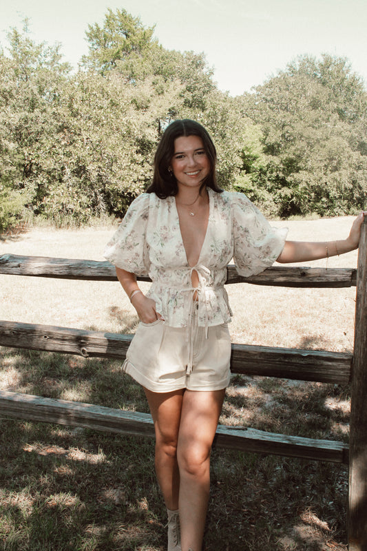 Peplum Bloom Top