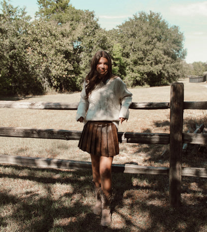 Pop of Denim Sweater