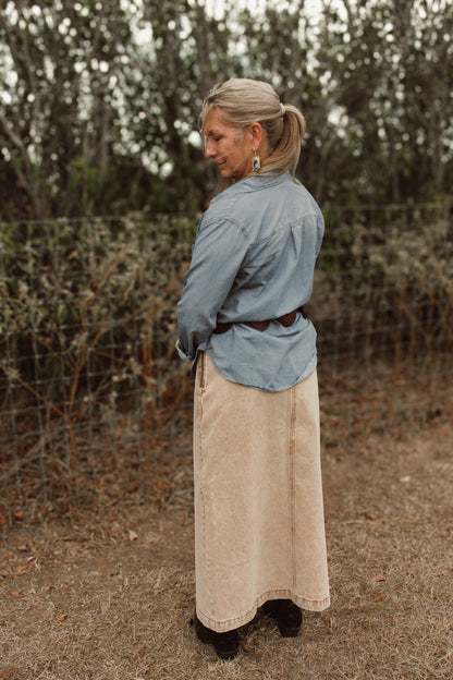 Vintage Button Midi