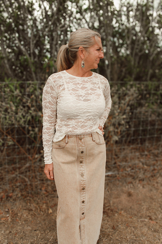 Vintage Button Midi