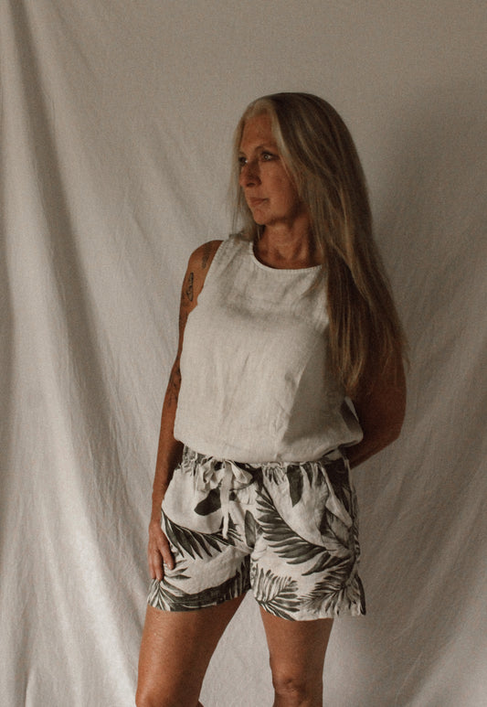 Tropical Linen Shorts