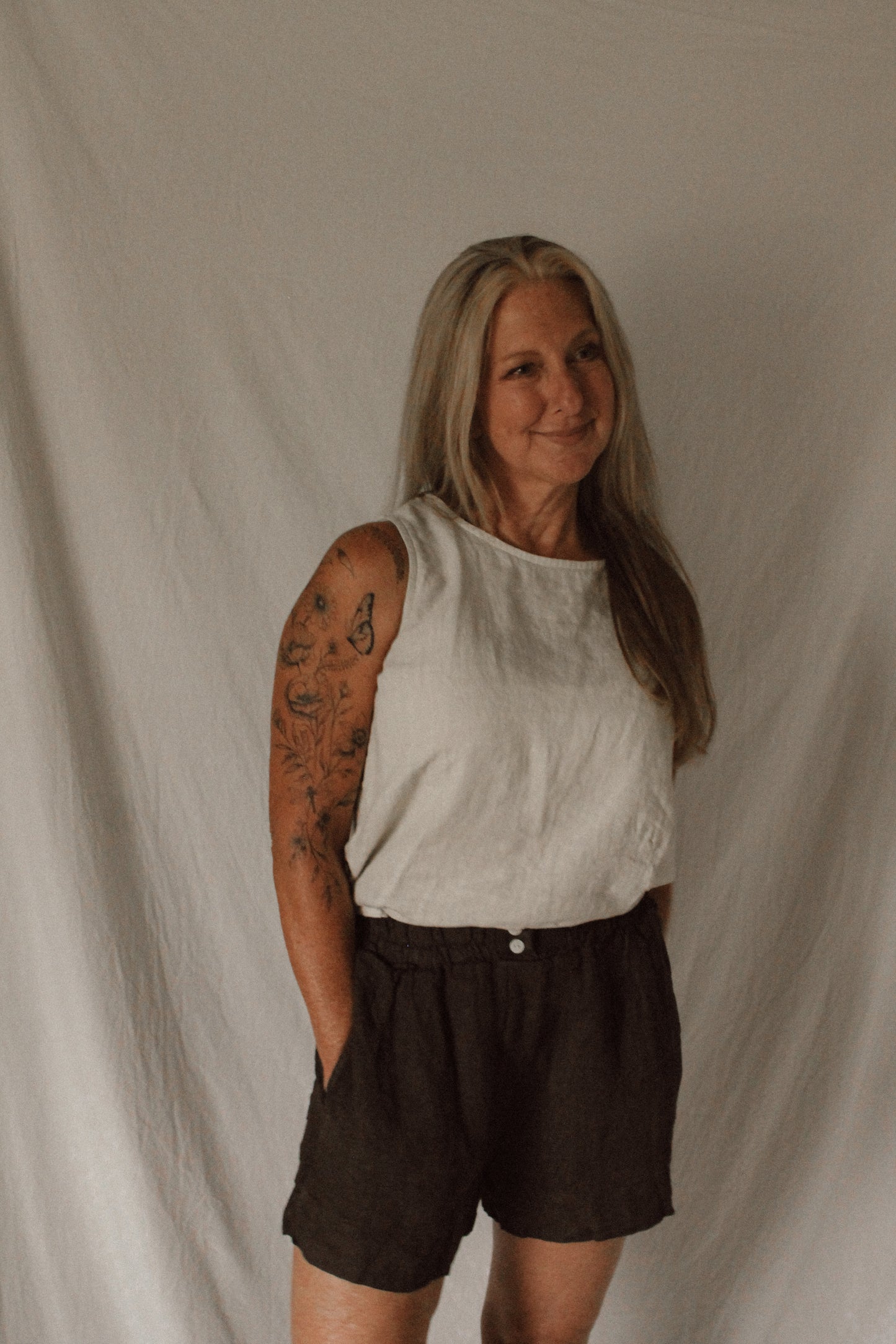 Mocha Linen Shorts
