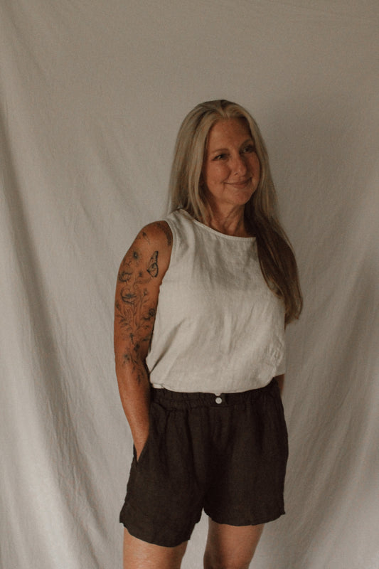 Mocha Linen Shorts