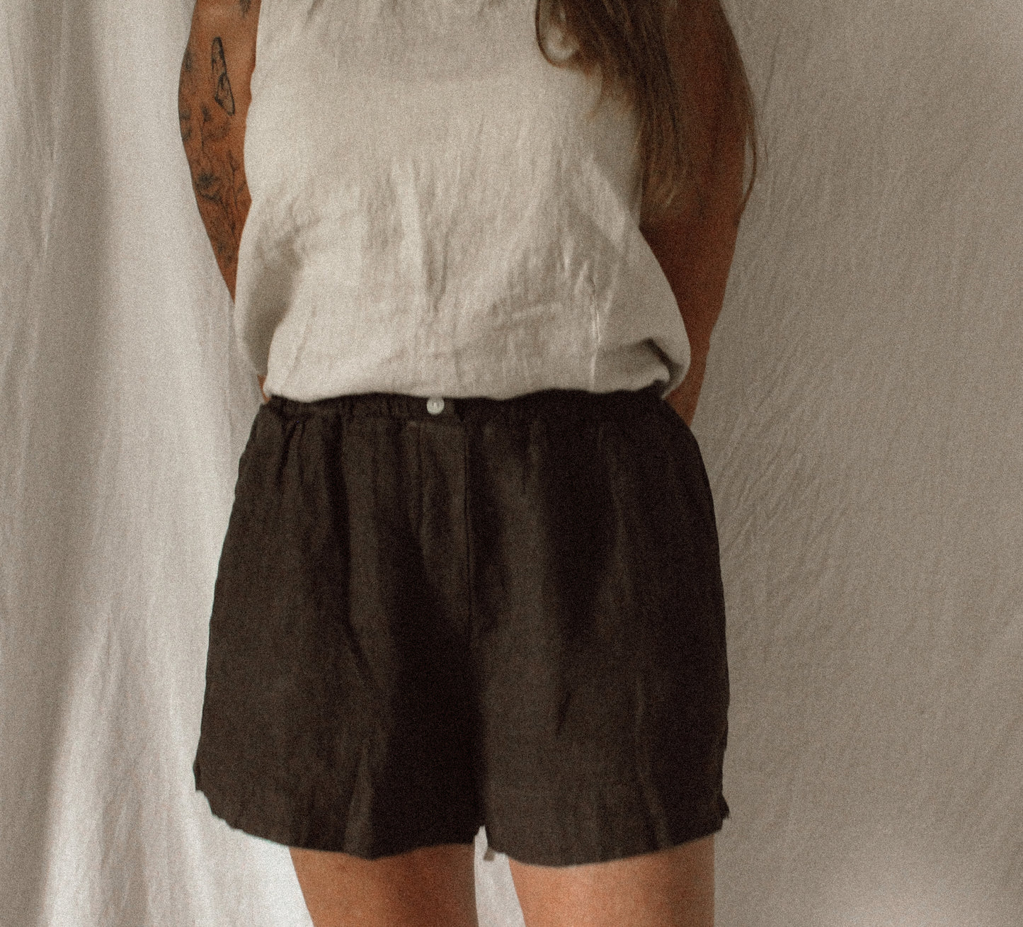 Mocha Linen Shorts