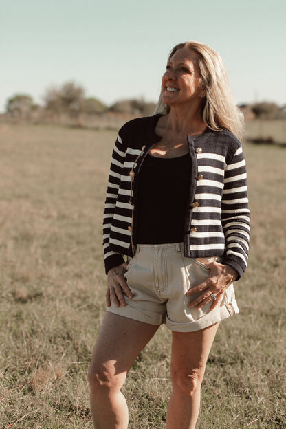 Harbor Stripe Cardigan
